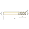 TitaNox-POWER Fresa MD Z5 TORICA SERIE LARGA (FLAT)