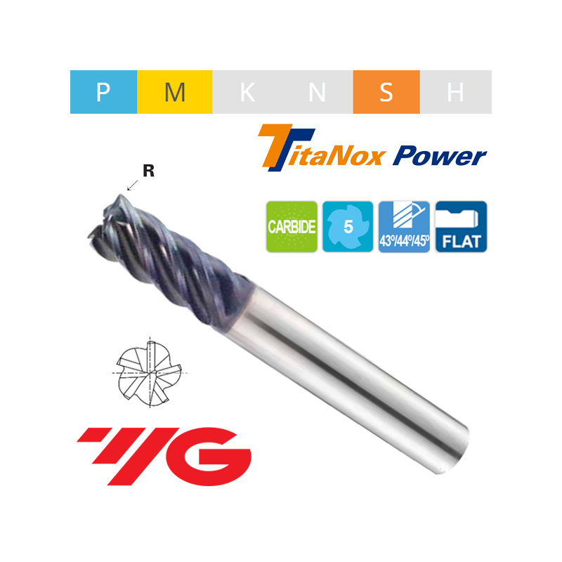 TitaNox-POWER Fresa MD Z5 TORICA SERIE CORTA (FLAT) TitaNox-POWER Fresa MD Z5 TORICA SERIE CORTA (FLAT)