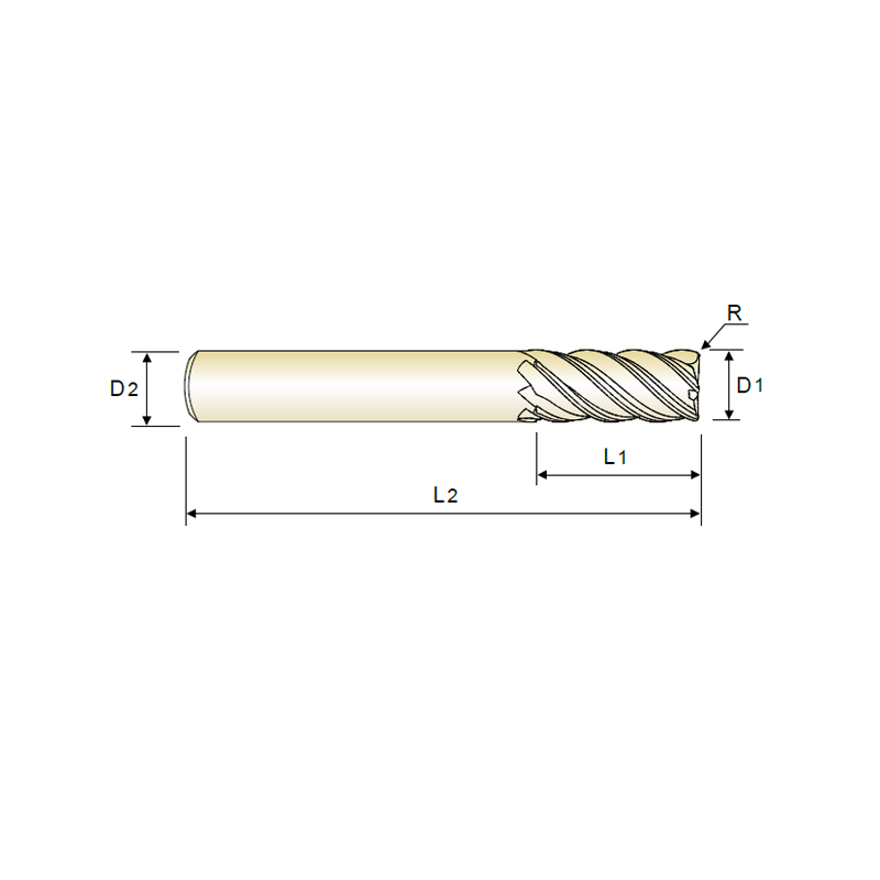 TitaNox-POWER Fresa MD Z5 TORICA SERIE CORTA (FLAT)