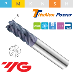 TitaNox-POWER Fresa MD Z5 TORICA PASO FINO HELICE 45º (FLAT)