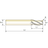 TitaNox-POWER Fresa MD Z5 TORICA PASO FINO HELICE 45º (FLAT)