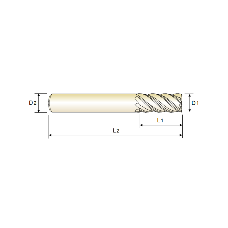 TitaNox-POWER Fresa MD Z5 SERIE CORTA (FLAT)