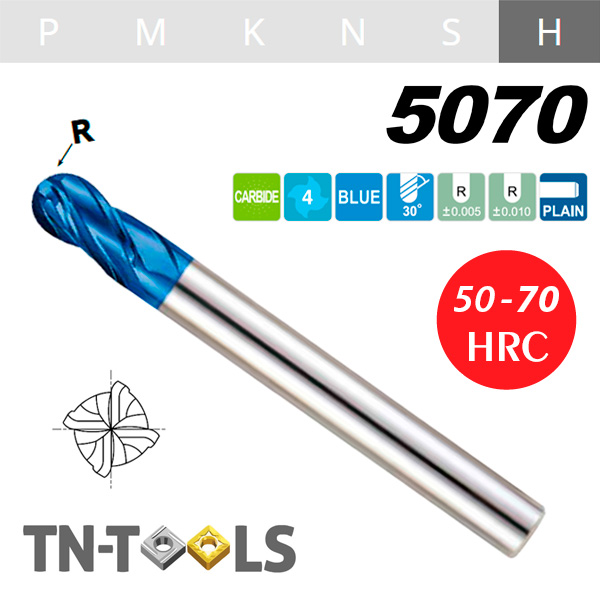 X5070 Fresa MD Z4 ESFERICA CORTE AL CENTRO 30º X5070 Fresa MD Z4 ESFERICA CORTE AL CENTRO 30º