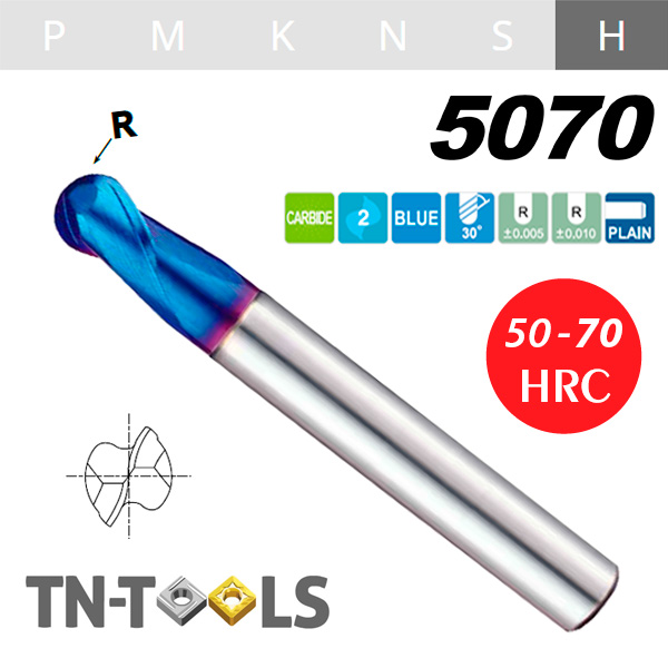 X5070 Fresa MD Z2 ESFERICA 30º X5070 Fresa MD Z2 ESFERICA 30º