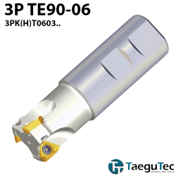 Taegutec 3P TE90-06 Portaherramientas de Fresado a 90º Adaptable para 3PK(H)T0603..