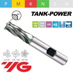 TANK-POWER Fresa HSS-PM Z3-4-5 PARA DESBASTE FINO SERIE CORTA