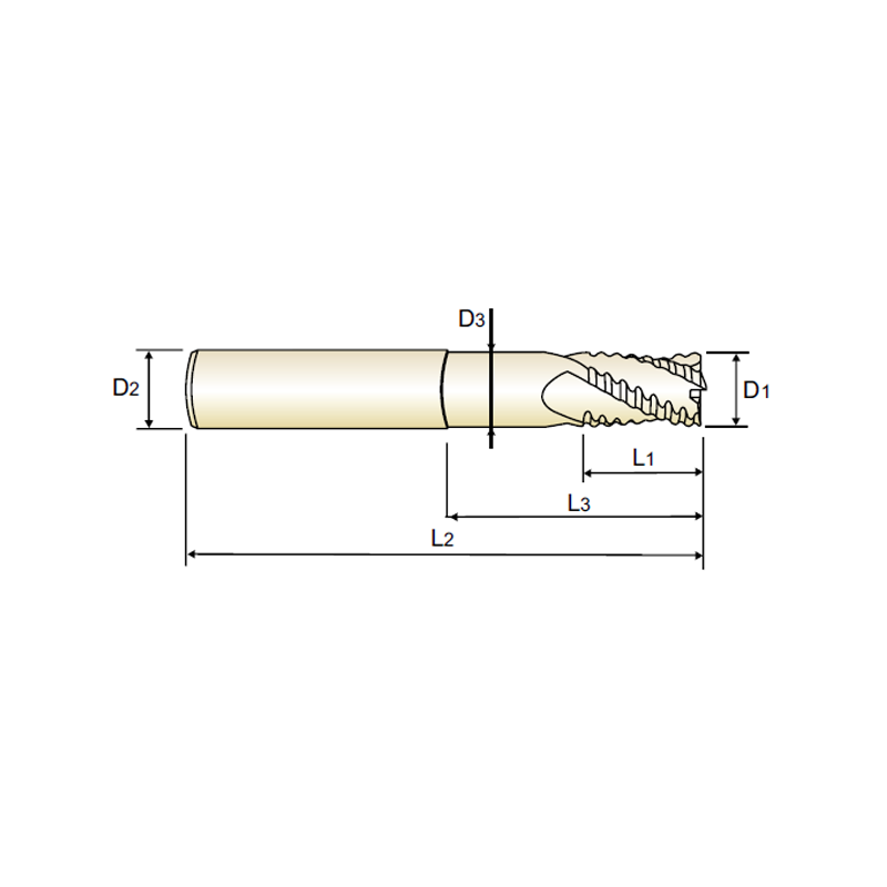 TANK-POWER Fresa HSS-PM Z3-4-5 PARA DESBASTE REBAJADA