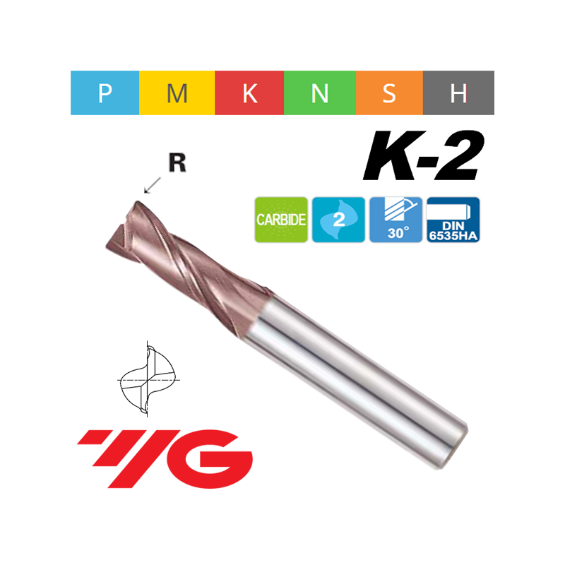 Fresa K2 MD Z2 TORICA SERIE CORTA Fresa K2 MD Z2 TORICA SERIE CORTA