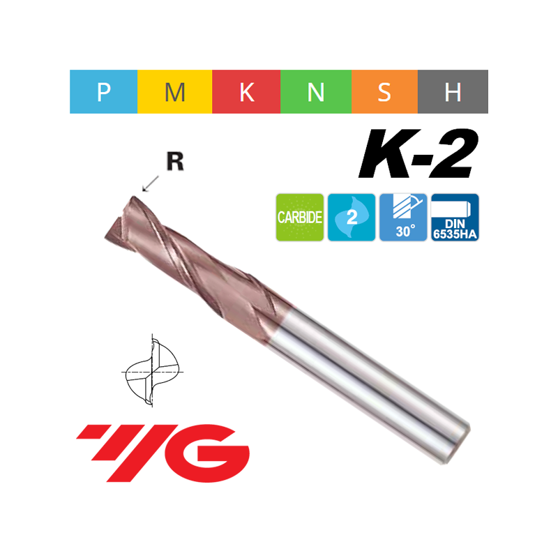 Fresa K2 MD Z2 TORICA SERIE LARGA Fresa K2 MD Z2 TORICA SERIE LARGA
