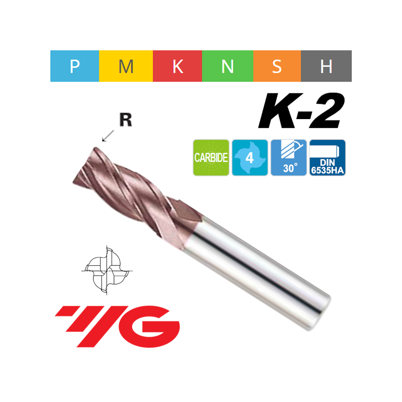 Fresa K2 MD Z4 TORICA SERIE CORTA Fresa K2 MD Z4 TORICA SERIE CORTA