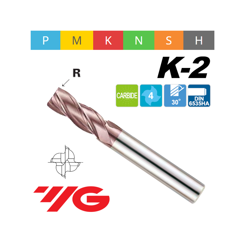 Fresa K2 MD Z4 TORICA SERIE LARGA Fresa K2 MD Z4 TORICA SERIE LARGA