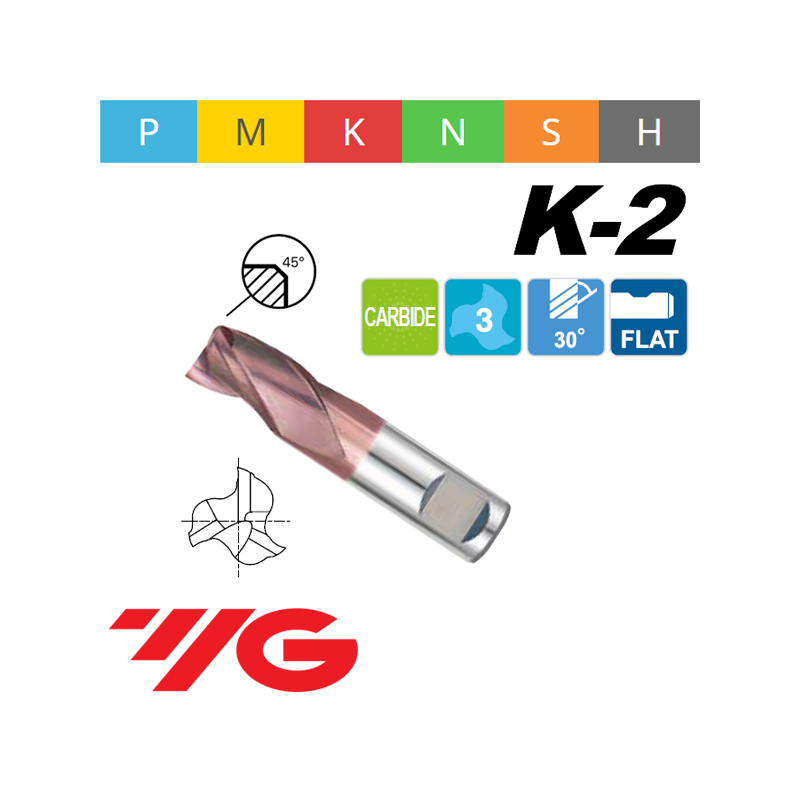 Fresa K2 MD Z3 EXTRA CORTA Fresa K2 MD Z3 EXTRA CORTA