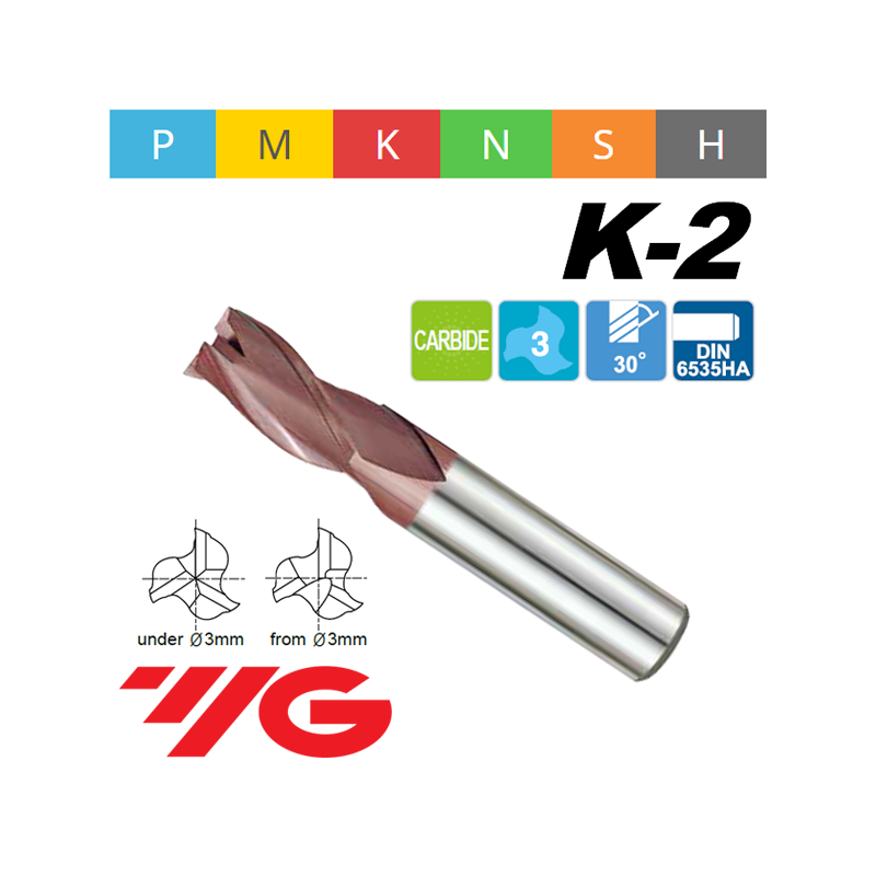 Fresa K2 MD Z3 SERIE CORTA Fresa K2 MD Z3 SERIE CORTA