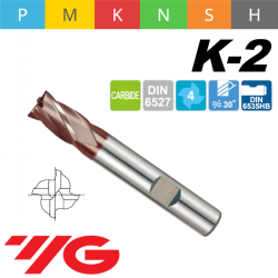 Mill K2 MD Z4 SERIE CORTA CON AGUJERO WELDON