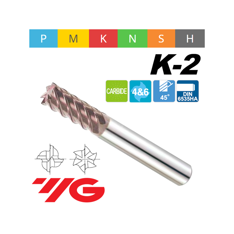Fresa K2 Multilabio MD Z6 45º SERIE LARGA Fresa K2 Multilabio MD Z6 45º SERIE LARGA