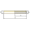 X5070 Fresa MD Z6 HELICE 45º EXTRA LARGA