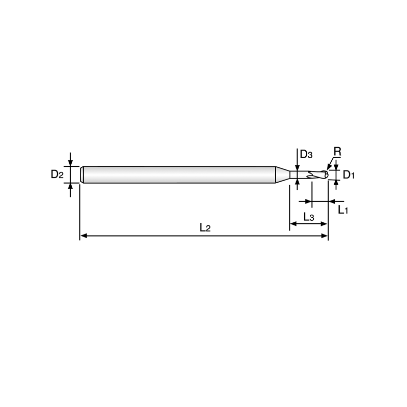 D-POWER Fresa MD Z2 ESFERICA MINI DESTALONADA Rec.