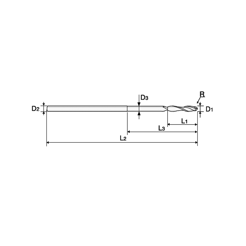 D-POWER Fresa MD Z2 ESFERICA SERIE LARGA Rec.