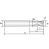 D-POWER Fresa MD Z3 ESFERICA CORTA Rec.