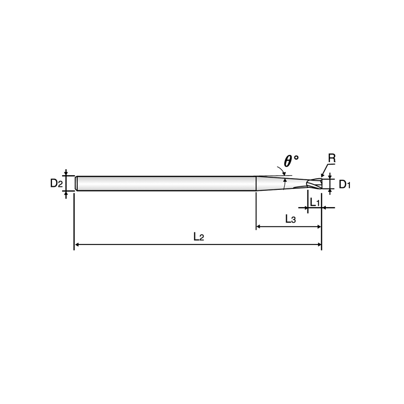 D-POWER Fresa MD Z2 TORICA DESTALONADA CONICA Rec.