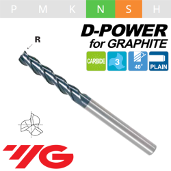 D-POWER Fresa MD Z3 TORICA SERIE LARGA HELICE 40º Rec.