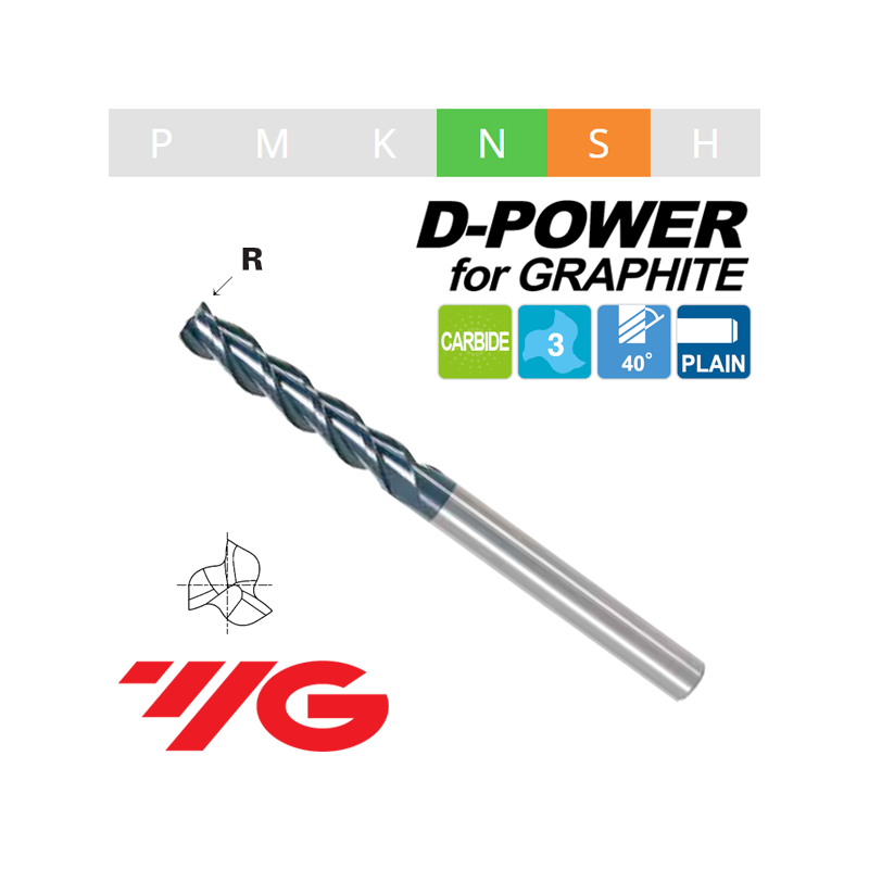 D-POWER Fresa MD Z3 TORICA SERIE LARGA HELICE 40º Rec. D-POWER Fresa MD Z3 TORICA SERIE LARGA HELICE 40º Rec.