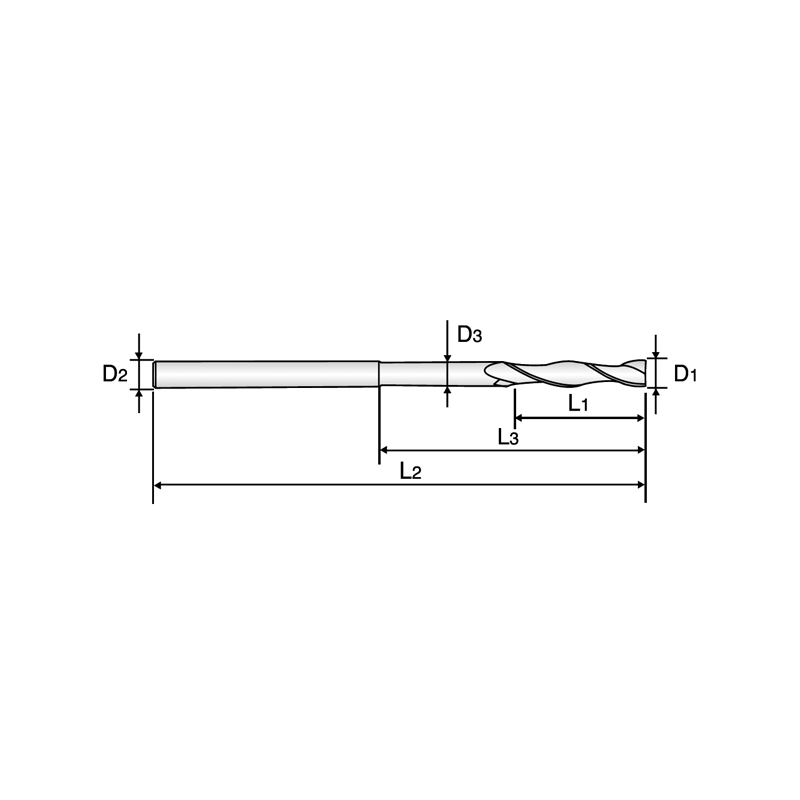 D-POWER Fresa MD Z2 TORICA SERIE LARGA DESTALONADA Rec.