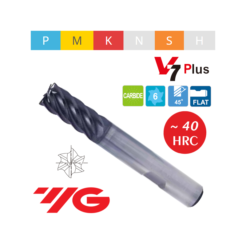V7 PLUS 6FL 45deg. Helix Ex-Long E/M V7 PLUS 6FL 45deg. Helix Ex-Long E/M