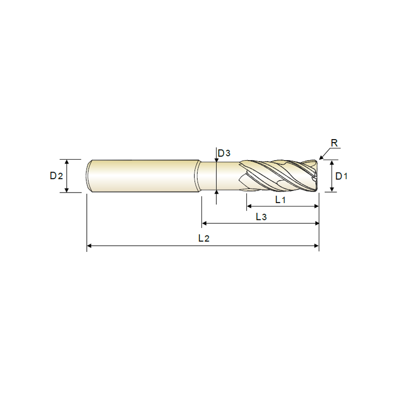TitaNox-POWER Fresa MD Z4 TORICA DOBLE CUERPO (FLAT)