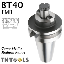 Cono Portafresas MAS403 BT40 con Chavetas Frontales FMB Gama Media