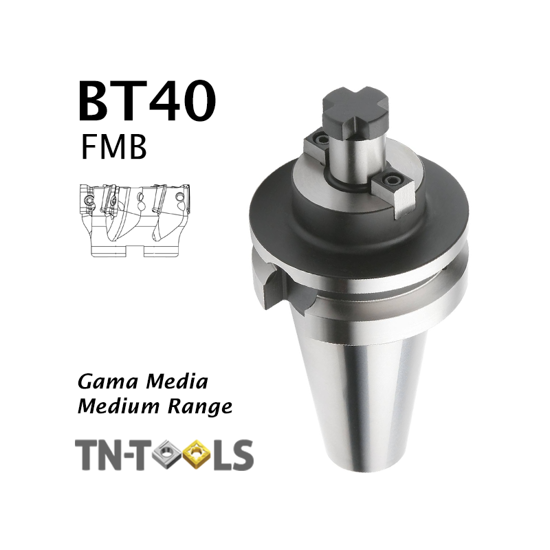Cono Portafresas MAS403 BT40 con Chavetas Frontales FMB Gama Media Cono Portafresas MAS403 BT40 con Chavetas Frontales FMB Gama Media