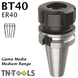 Cono Portapinza BT40 de sujección para pinza ER40 Gama Media