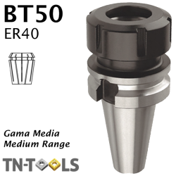 Cono Portapinza BT50 de sujección para pinza ER40 Gama Media