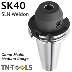Cono Portafresas DIN69871 SK40 tipo Weldon SLN Gama Media