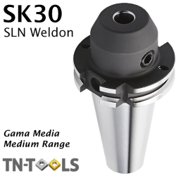 Cono Portafresas DIN69871 SK30 tipo Weldon SLN Gama Media