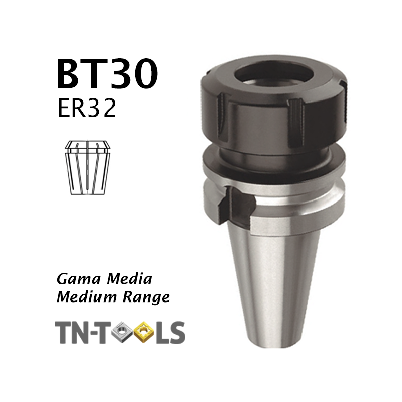 Cono Portapinza BT30 de sujección para pinza ER32 Gama Media Cono Portapinza BT30 de sujección para pinza ER32 Gama Media