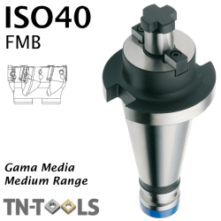 Cono Portafresas DIN2080 ISO40 con Chavetas Frontales FMB Gama Media