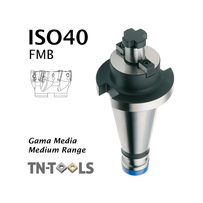 Cono Portafresas DIN2080 ISO40 con Chavetas Frontales FMB Gama Media Cono Portafresas DIN2080 ISO40 con Chavetas Frontales FMB Gama Media