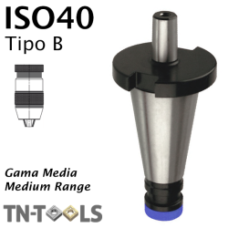 Cono Portabrocas ISO40 con espiga tipo B Gama Media