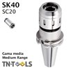 Cono Portapinza DIN69893 SK40 de sujección para pinza SC20 de gran apriete Gama Media