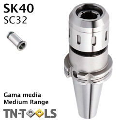 Cono Portapinza DIN69893 SK40 de sujección para pinza SC32 de gran apriete Gama Media