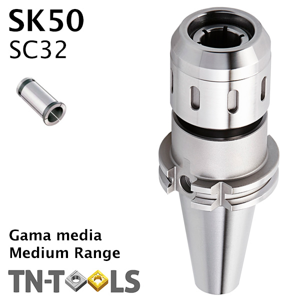 Cono Portapinza DIN69893 SK50 de sujección para pinza SC32 de gran apriete Gama Media Cono Portapinza DIN69893 SK50 de sujección para pinza SC32 de gran apriete Gama Media