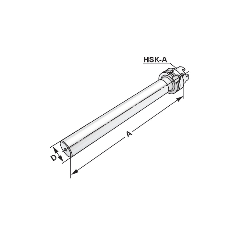 Cono DIN69893 HSK100/A  Barra de Control