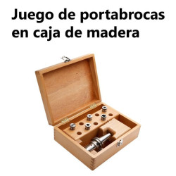 Juego de portabrocas en caja de madera SK 30