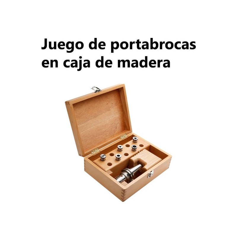 Drill chuck set in wooden box SK 30 Drill chuck set in wooden box SK 30