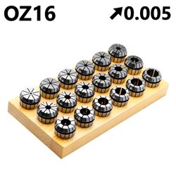Collet sets OZ16 in wooden socket Accuracy 0.005