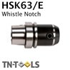 Whistle Notch HSK63/E End Mill Holders Medium Range