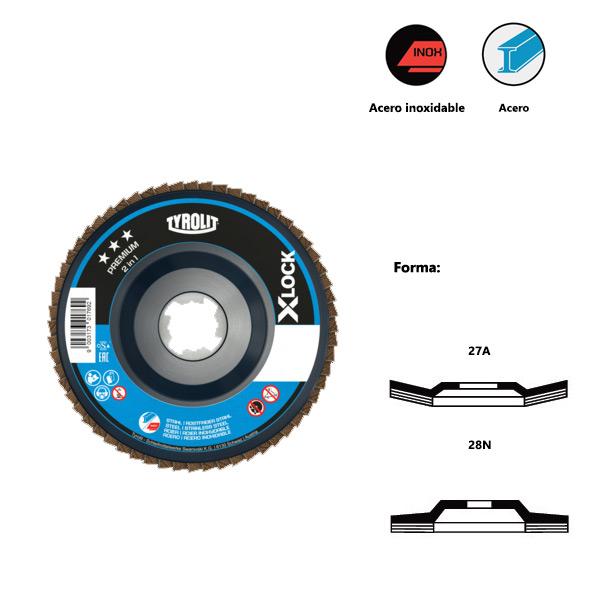 PREMIUM*** X-LOCK flap discs for steel and stainless steel PREMIUM*** X-LOCK flap discs for steel and stainless steel