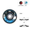 PREMIUM*** X-LOCK flap discs for steel and stainless steel