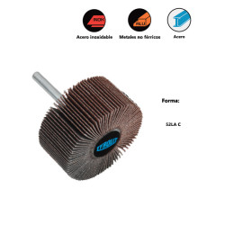 Flap disc brushes with shank PREMIUM*** A-P01 C X For steel, stainless steel and non-ferrous metals
